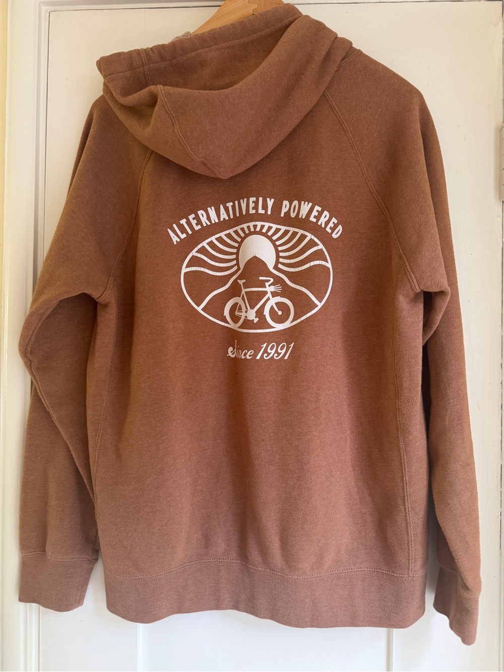 Fat Tire “Alternatively Powered” Brown Hoodie Sweatshirt